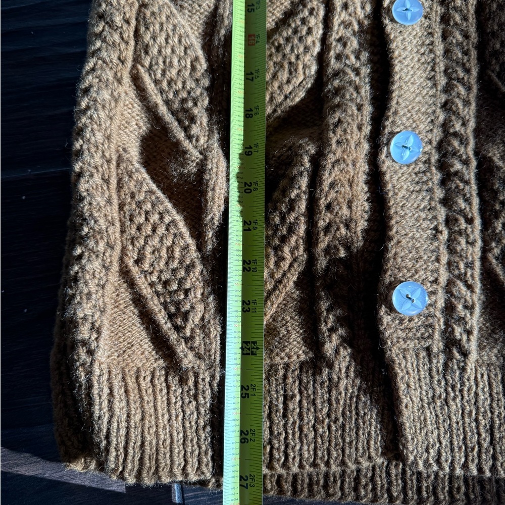 Vintage America Mustard Yellow Knit Button-Front Sweater Vest - Picture 7 of 10